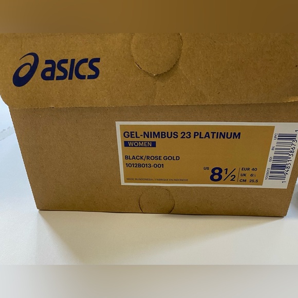 Asics Gel Nimbus 23 Platinum Black/Rose gold  8.5 with box - Picture 11 of 11